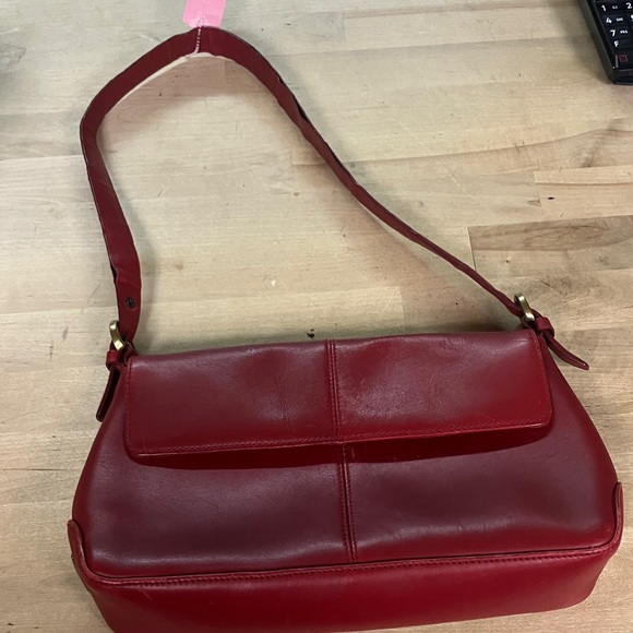 Etienne Aigner Handbags - Etienne Aigner Red Leather Shoulder Bag